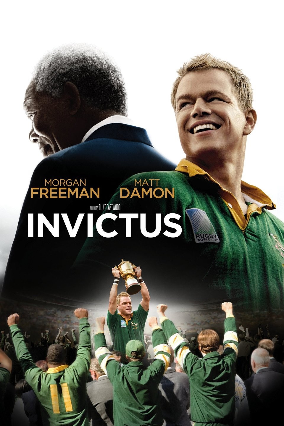 Invictus movie poster with Morgan Freeman as Mandela